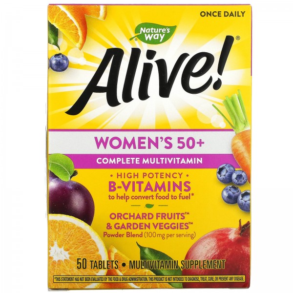 Nature's Way Alive! Мультивитамины для женщин старше 50 лет 50 таблеток