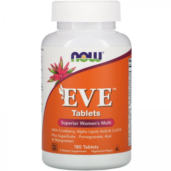Now Foods Таблетки Eve Улучшенный мультивитаминный комплекс для женщин 180 таблеток