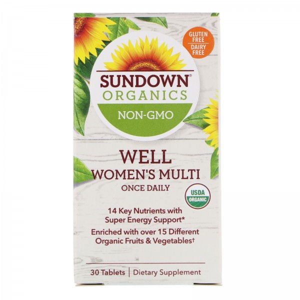 Sundown Organics Well мультивитамины для женщин 1п...