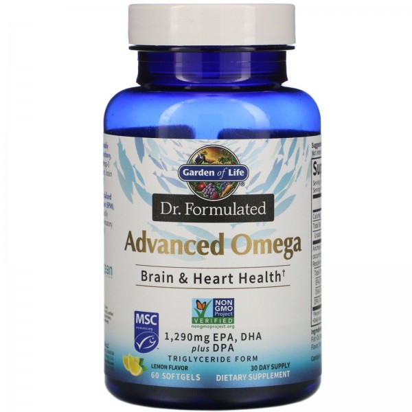 Garden of Life Dr. Formulated Advanced Omega Lemon 60 софтгель
