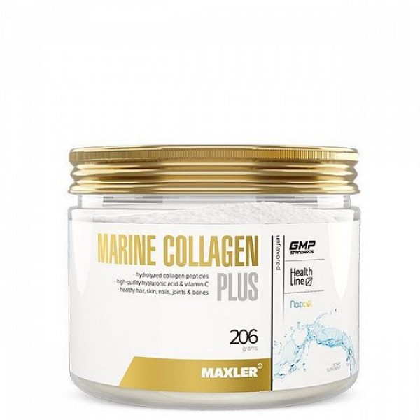 Maxler Коллаген морской с гиалуроновой кислотой и витамином C 206 г без вкуса