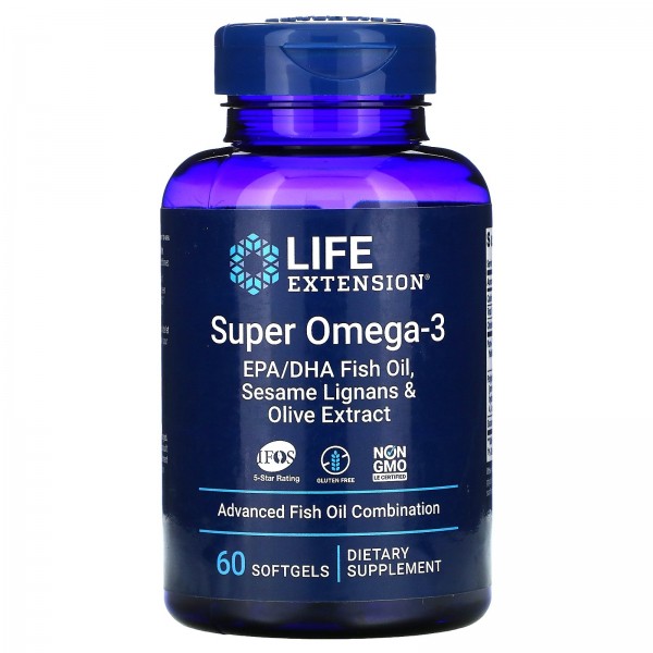 Life Extension супер омега-3 60мягких таблеток