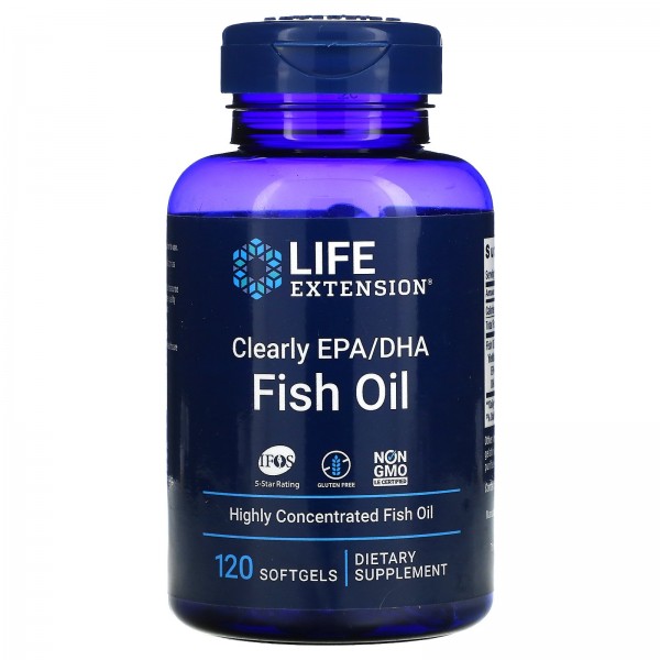 Life Extension чистые ЭПК и ДГК из рыбьего жира 120мягких таблеток