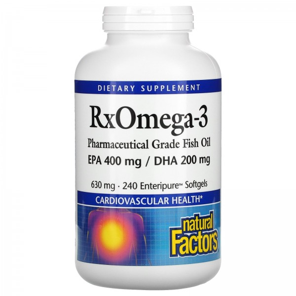 Natural Factors Natural Factors Rx Omega-3 рыбий жир 400/200 мг 240 мягких таблеток