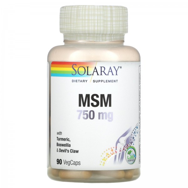 Solaray МСМ 750 мг 90 вегетарианских капсул...