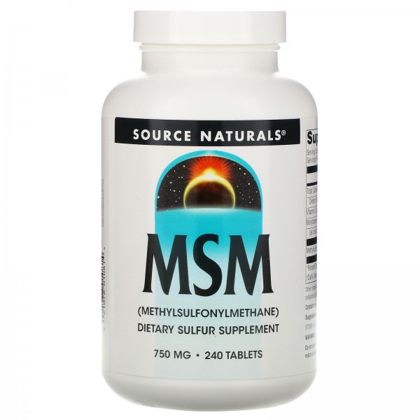 Source Naturals MSM метилсульфонилметан 750 мг 240...