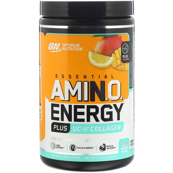 Optimum Nutrition Аминокислоты Amino Energy плюс коллаген 2 типа 270 г Манго-лимонад