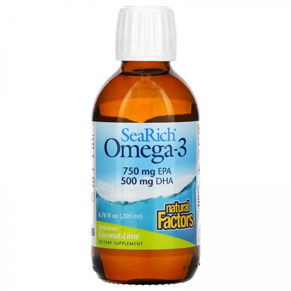 Natural Factors SeaRich Omega-3 Delicious Coconut-Lime 6.76 fl oz (200 ml)