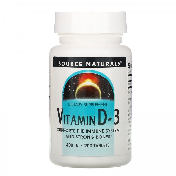 Source Naturals Витамин D3 400 МЕ 200 таблеток...
