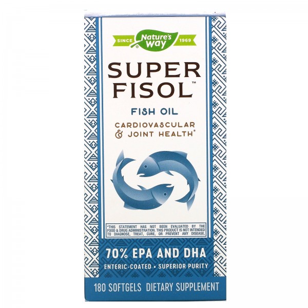 Nature's Way Super Fisol рыбий жир 180 мягких таблеток