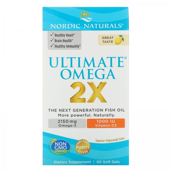 Nordic Naturals Ultimate Omega 2X с витамином D3 л...