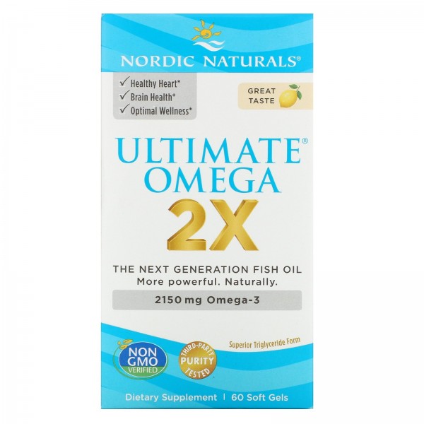 Nordic Naturals Ultimate Omega 2X Лимон 60 мягких таблеток