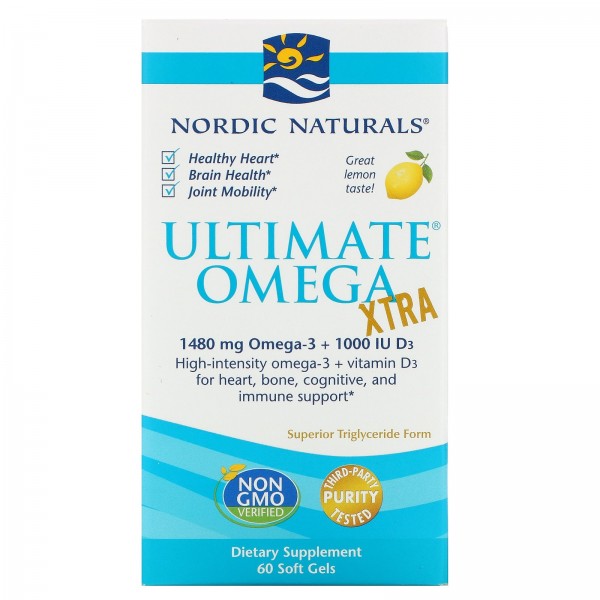 Nordic Naturals Ultimate Omega Xtra 1000 мг Лимон ...