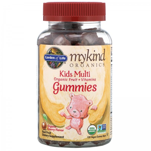 Garden of Life MyKind Organics детские мультивитамины Вишня 120 веганских жевательных конфет