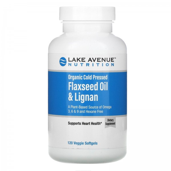 Lake Avenue Nutrition органическое льняное масло х...