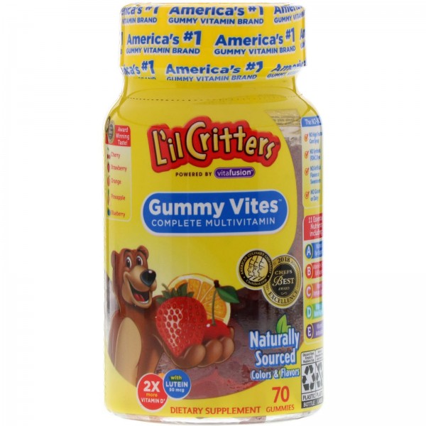L'il Critters Gummy Vites полноценный мультивитаминный комплекс 70жевательных конфет