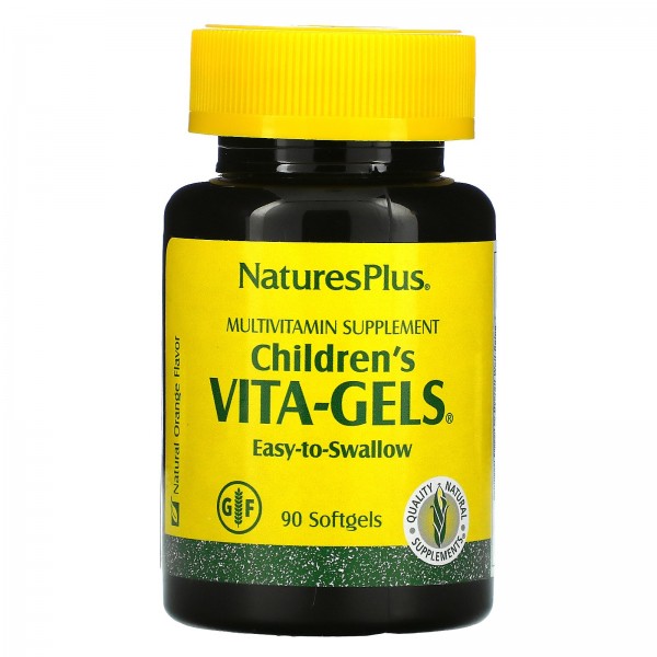 Nature's Plus Children's Vita-Gels Multivitamin Supplement Natural Orange 90 Softgels