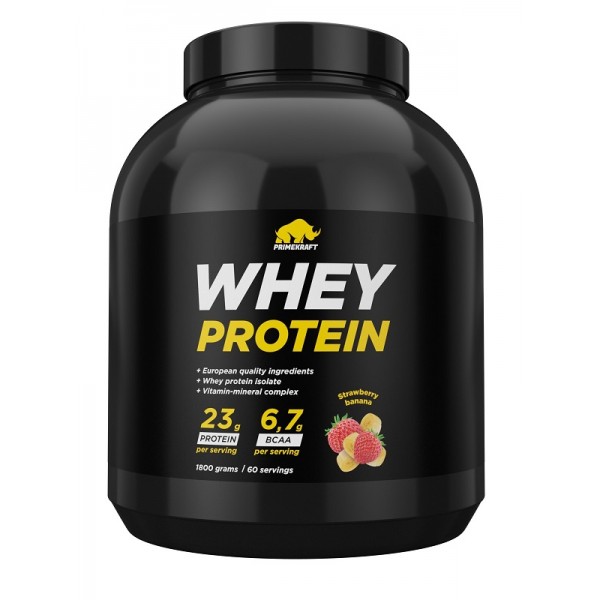 Prime Kraft Протеин Whey Protein 1800 г Клубника-банан