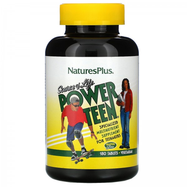 Nature's Plus Source of Life Power Teen Мультивитамины для подростков 180 таблеток