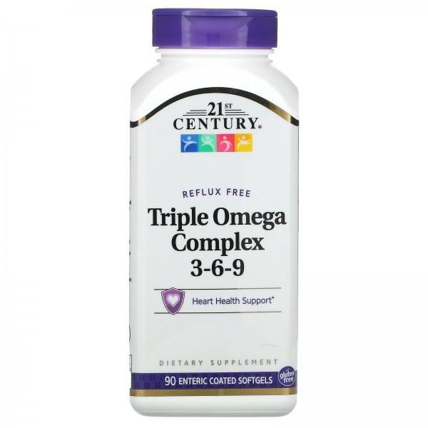 21st Century Triple Omega Complex 3-6-9 90 мягких желатиновых капсул