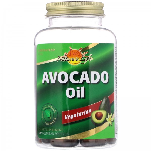 Nature's Life Масло авокадо 60вегетарианских мягких таблеток