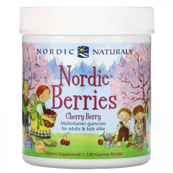 Nordic Naturals Мультивитаминный комплекс Северные ягоды Вишня 120 жевательных пастилок