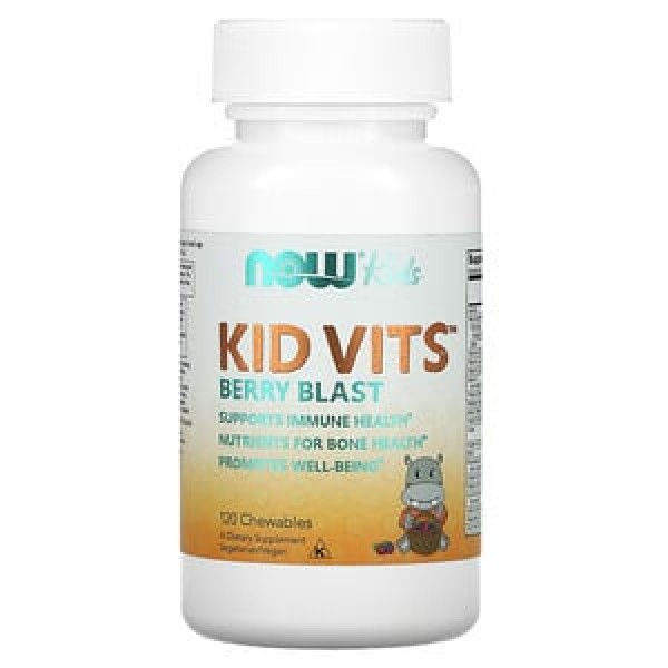 Now Foods Мультивитамины KidVits для детей Ягодный взрыв 120 жевательных таблеток