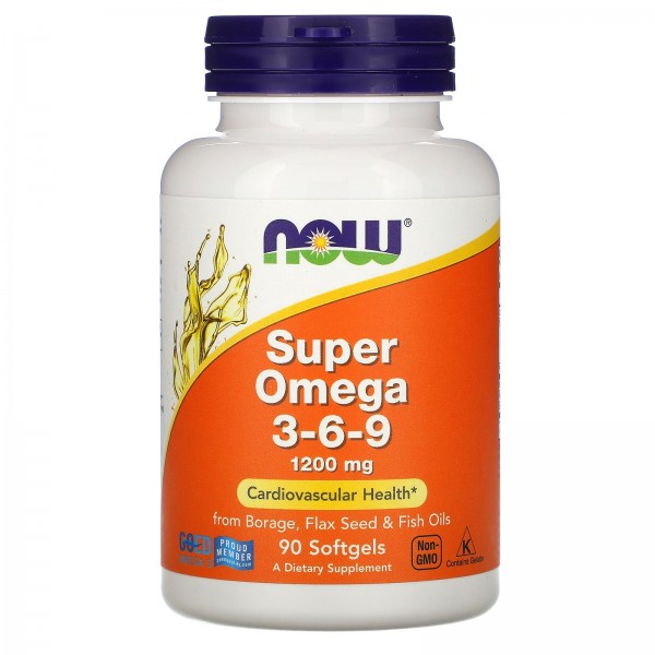 Now Foods Супер Омега 3-6-9 1200 мг 90 капсул...