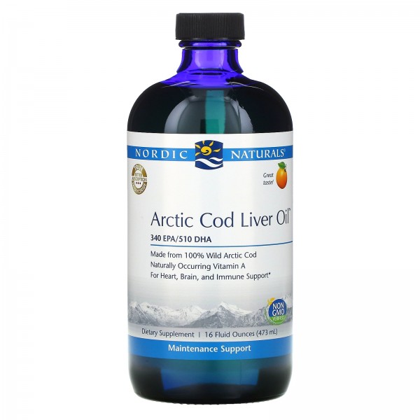 Nordic Naturals Arctic Cod Liver Oil Orange  16 fl...