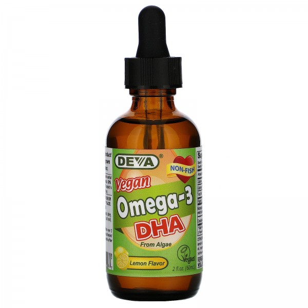 Deva веганские кислоты Omega-3 ДГК Лимон 60 мл