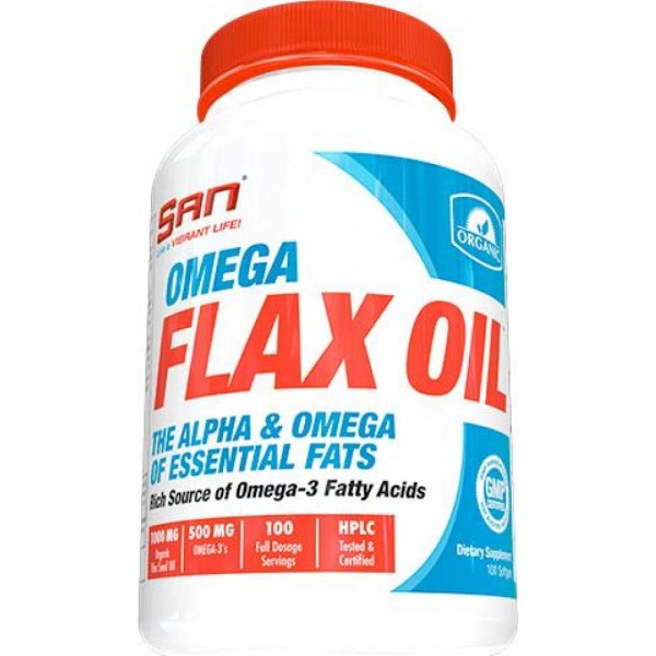 SAN Льняное масло Omega Flax Oil 100 софтгель...