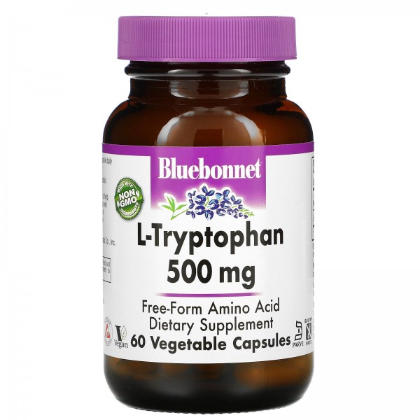 Bluebonnet Nutrition L-триптофан 500 мг 60 растите...