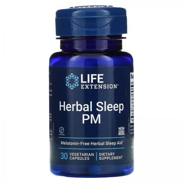 Life Extension Herbal Sleep PM 30вегетарианских ка...
