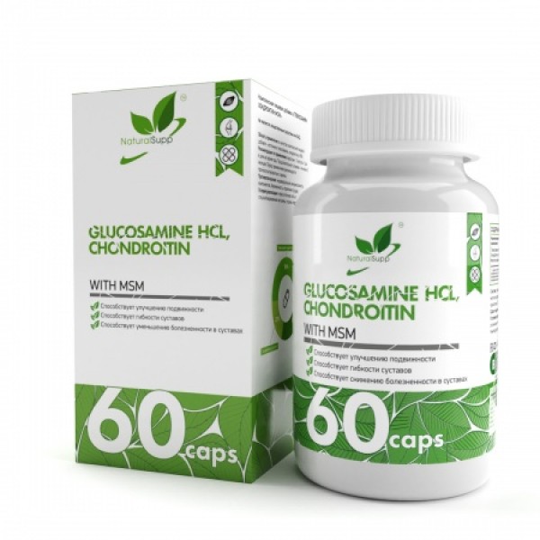 NaturalSupp Глюкозамин-Хондроитин-МСМ 60 капсул...