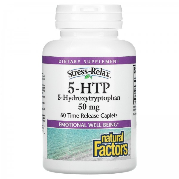 Natural Factors 5-HTP 50 mg 60 Enteric Покрытые Ка...