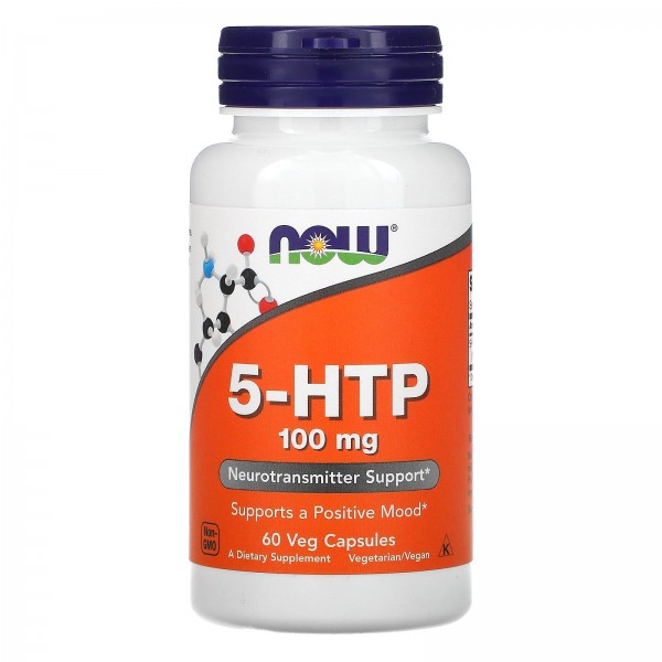 Now Foods 5-HTP 100 мг 60 вегетарианских капсул...