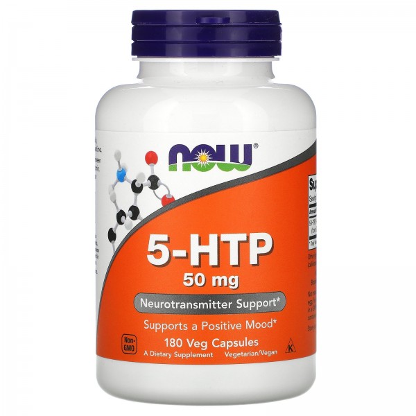 Now Foods 5-HTP 50 мг 180 капсул