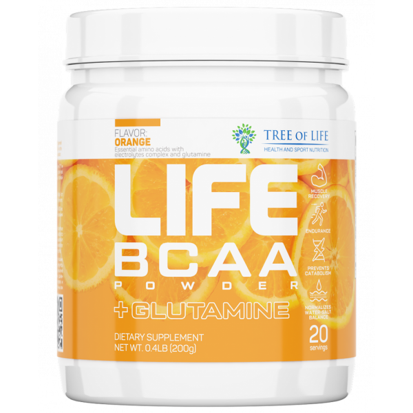 Tree of Life Аминокислоты LIFE BCAA+Glutamine 200 г Апельсин