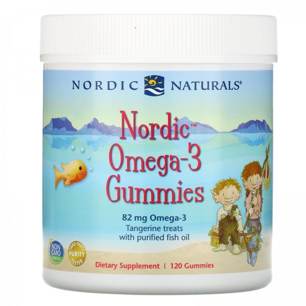 Nordic Naturals Nordic Omega-3 82 мг Мандарин 120 жевательных конфет