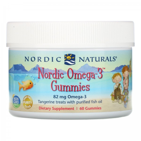 Nordic Naturals Nordic Omega-3 82 мг Мандарин 60 жевательных конфет
