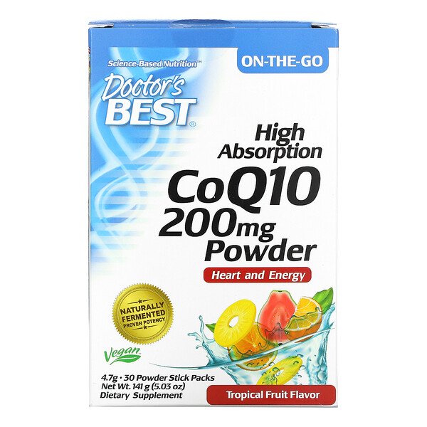 Doctor's Best Коэнзим CoQ10 200 мг Тропические фрукты 30 пакетиков по 4.7 г