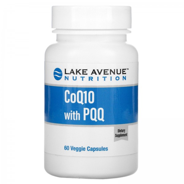 Lake Avenue Nutrition коэнзимQ10 100мг пирролохинолинхинон 10мг 60растительных капсул