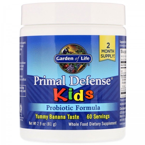 Garden of Life Kids Primal Defense пробиотическая формула Банан 81 г