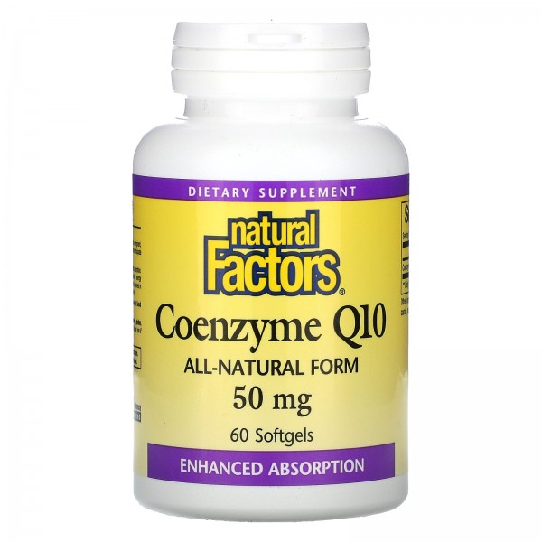 Natural Factors Coenzyme Q10 50 mg 60 Softgels