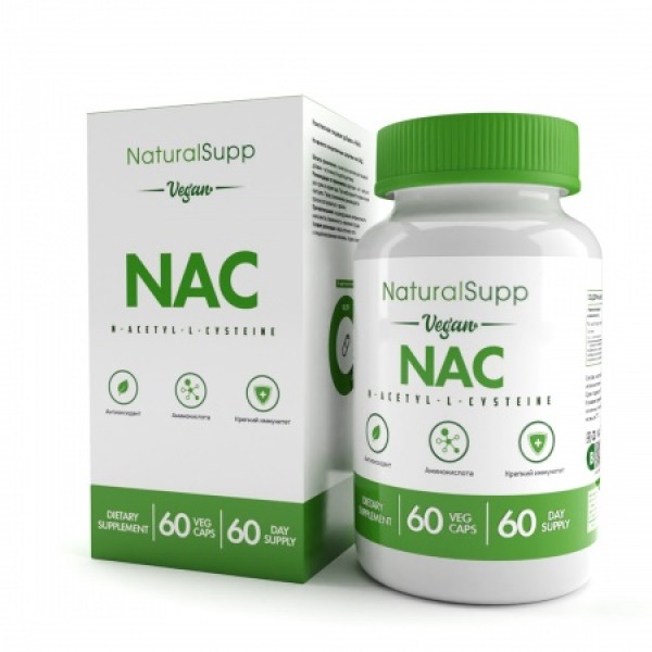 NaturalSupp N-ацетил цистеин 600 мг 60 капсул...