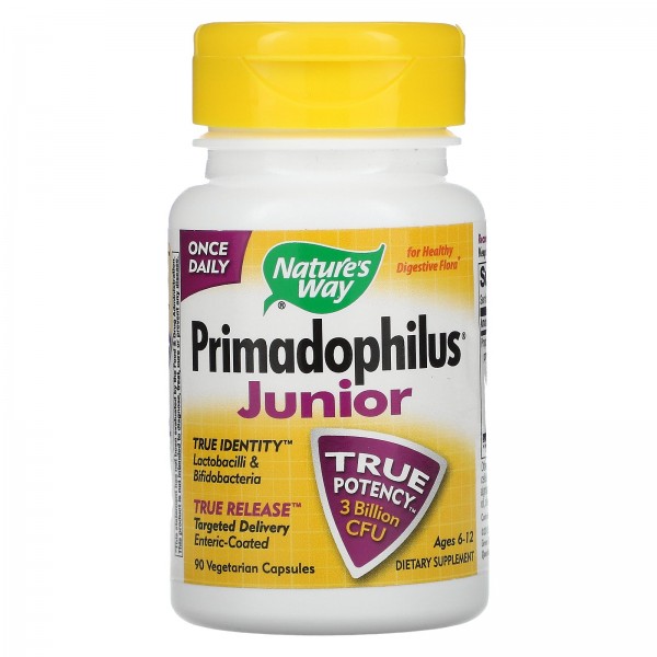 Nature's Way Пробиотик Primadophilus для детей от 6 до 12  лет 90 растительных капсул