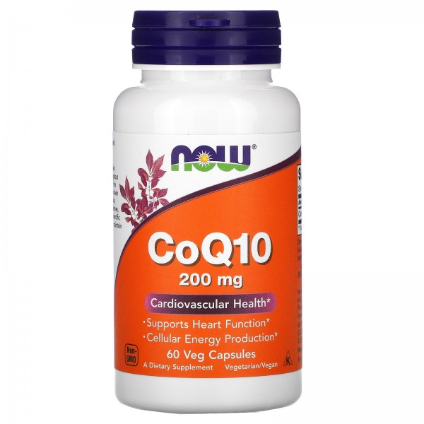 Now Foods Коэнзим Q10 200 мг 60 растительных капсу...