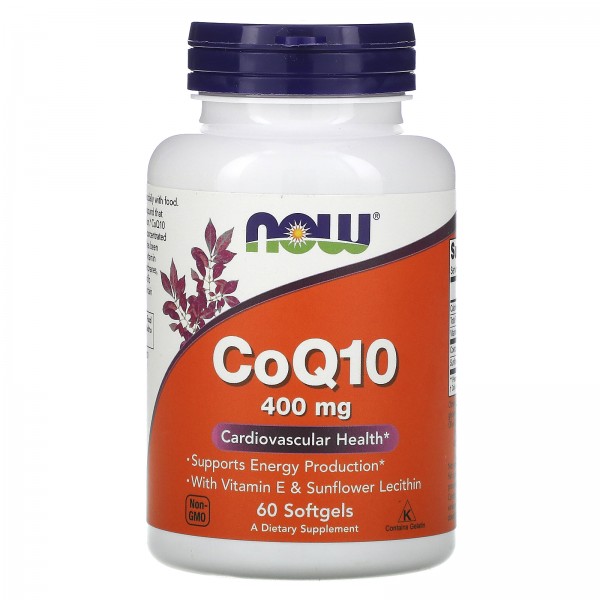 Now Foods Коэнзим Q10 400 мг 60 капсул...