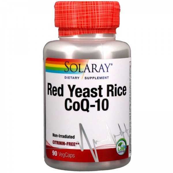 Solaray Красный дрожжевой рис с коэнзим Q10 90 вегетарианских капсул