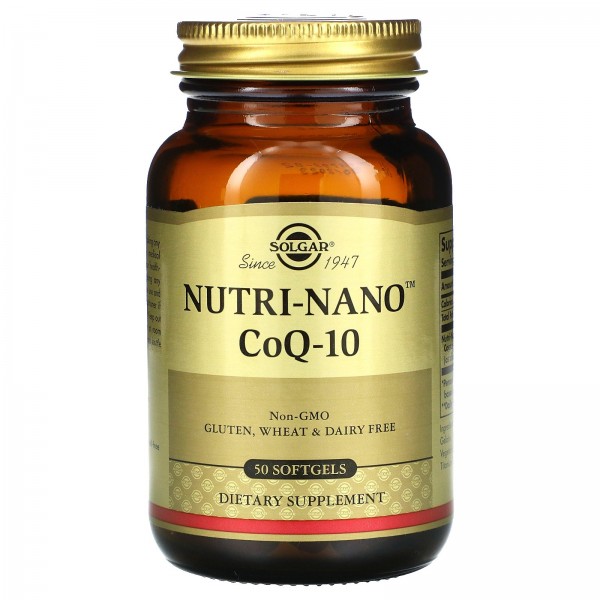 Solgar Коэнзим Nutri-Nano CoQ-10 50 мягких желатиновых капсул